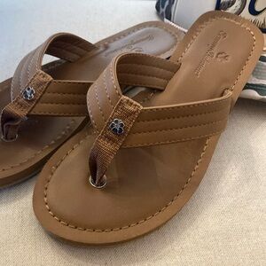 Tommy Bahama Brown Flip Flops